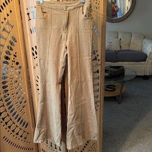 Chic Tan Flare Women's Jeans